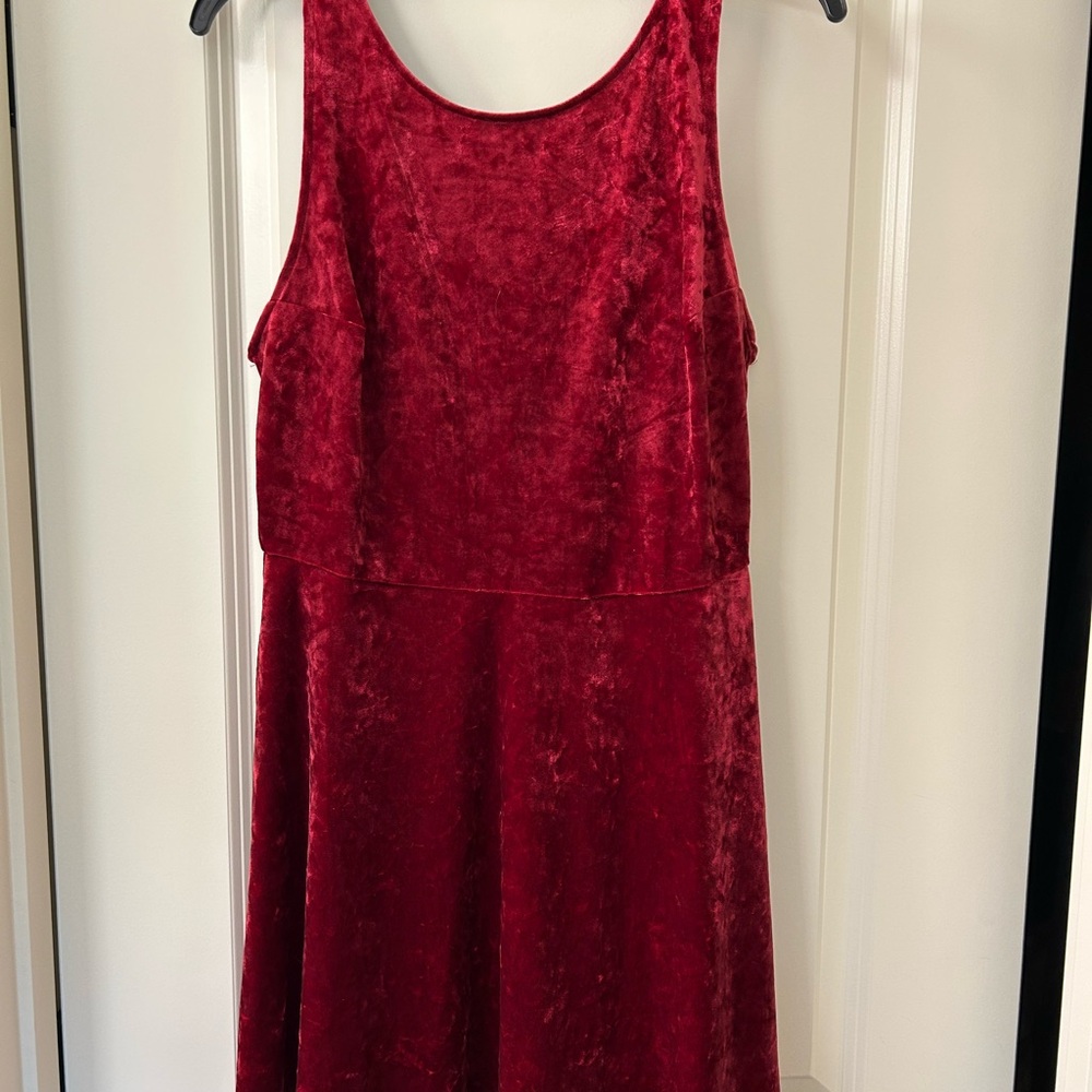 Divided Red Sleeveless A-line Mini Dress